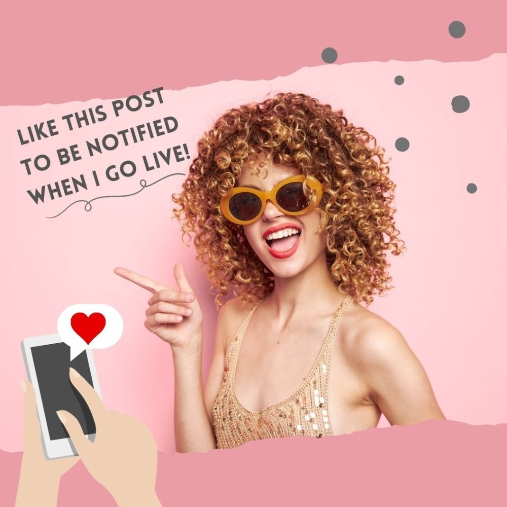 ❤ Like this post to be notified when I go live!